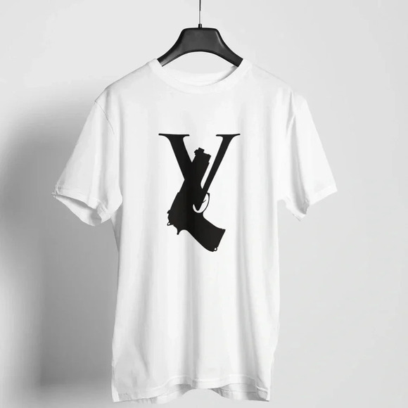 Unisex Luxury Gun Tshirt Brand New Short Sleeve White Handgun Shoot Mens Womens - Picture 1 of 2
